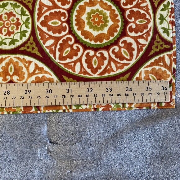 Berkshire Home Orange Yellow Brown Green Indoor/Outdoor 54" Fabric 3 Yards READ - Picture 5 of 9